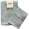 Bassetti - Set Asciugamani Da Bagno Viso e Bidet Coppia Asciugamani da Bagno con Ospite | 60x110 cm + 40x60 cm | Col. Celeste - 1300