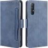 HualuBro Cover per Oppo Find X2 Neo, Flip Cover a Libro in Premium PU Pelle Magnetica Antiurto Case Portafoglio Custodia per Oppo Find X2 Neo Cover - Blu