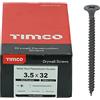 TIMco Vite PH2 per cartongesso, colore: nero (confezione da 1000), 00032DRY