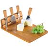 Kesper 58641 13 - Tagliere per formaggi con posate, in bambù, colore marrone