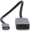 Nedis Adattatore USB-C - USB 3.2 Gen 1 - Spina USB-C - Uscita HDMI - 8K@60Hz - 0,20 m - Rotondo - Nichelato - PVC - Nero - Scatola