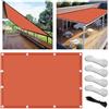FlySoul Tenda a Vela Parasole 1.5x3.2m Vele Ombreggianti Impermeabile Rettangolare Vele Parasole da Giardino Protezione Solare Schermo UV con Funi di Tensione per Terrazze Balconi