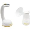 TensCare Nouri Auto - Tiralatte elettrico singolo, portatile, con materiali privi di BPA, 3 modalità per estrarre il latte, include 2 biberon da 150 ml, trasparente