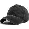 Wennmole Unisex Adulto Cappello da Baseball Lavato Cotone Berretto da Baseball Regolabile Cappelli Cappello da Sole Estivo (Nero)