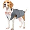 PUMYPOREITY Smoking per Cani, Tuxedo Abito Formale, Vestito Elegante, Costume Camicia Elegante per Cani Taglia Grande (Grigio, L)