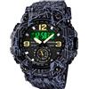 TONSHEN Uomo Analogico Quarzo LED Tre Tempo Sportivo Orologi da Polso Impermeabile 50M Allarme Cronometro Data Outdoor Militare Tattico Digitale Orologio da Plastica (Grigio)