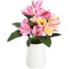 Flair Flower Frangipani in vaso Plumeria Fiore di cera artificiale centrotavola centrotavola decorazione per matrimoni, fiori artificiali, piante artificiali, piante artificiali, fiori artificiali