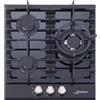 Kaiser KCG 4384 Turbo Luxus - Piano cottura a gas, 45 cm, 3 bruciatori con bruciatore wok da 3,8 KW