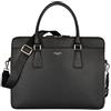 David Jones - Borsa a Mano Lavoro Uomo - Ventiquattrore Cartella Ufficio PU Pelle - Borsa a Spalla Tracolla Capiente A4 - Valigetta Messenger Business Portatile 13 Pollici Molte Tasche - Nero