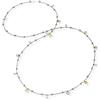 Engelsrufer Little Joy - Collana da donna in argento sterling tricolore con elementi charm in argento, oro e oro rosa, lunghezza: 80 cm, Länge 80 cm, Argento sterling, Nessuna pietra preziosa