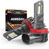AUHSSAN H11 LED Lampadine, 100W 26000LM Fari LED H8 H9 Super Luminosi 6500K Bianco Anabbaglianti o Abbaglianti Luminosi, 500% Più Luminoso Wireless Plug and Play Mini Lampadine Auto Sostituzione, 2Pezzi