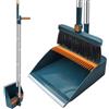 Roellgs - Set scopa e paletta con denti a pettine, antivento, manico lungo verticale, kit per la pulizia e la spazzatura della casa
