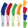 AILUYA 4 pezzi detergente per persiane, spolverino per persiane, spazzola per la pulizia dei mobili, spazzola per la pulizia di due lati, pulitore per termosifoni con rivestimento in microfibra