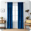 GIRASOLE HOME Coppia Tende Adelaide Morbide Oscuranti Termiche in Velluto 2 Pannelli da 55x220cm con Tasca, Blu