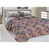 CapitanCasa Copriletto Piquet Leggero Estate 100% Cotone Made Italy Fantasia Happy Cat Matrimoniale Arancio