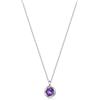 immobird Collana Donna in Argento Sterling 925 con Ametista di Ipoallergenici Collana per Eleganti Regali per Donna 40+5cm