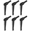 QUARKZMAN 6pz Regolabile Serraggio Leva Maniglie M10 x 25mm Maschio Filettatura Bullone Manopole Girevole Vite blockggio Rapido Rilascio Cricchetto Pulsante Maniglia, Nero