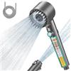 MEKO Soffione Doccia con Filtro a 15 Fasi, Soffione Anticalcare con Tubo da 1,5M, 3 + 1 Tipi di Getti per Soffione Doccia ad Alta Pressione e Risparmio Idrico