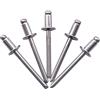 SKIR'CO (40 pezzi) Rivetti ciechi in acciaio inox 4,8 x 8 mm, testa a cupola, rivetti pop, DIN 7337, rivetto A2, mandrino scanalato