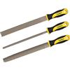 TARIST Set di Lime legno 3 pezzi, 200mm. comprende raspa piatte, raspa rotonde, raspa semitonde - lavoro per Legno e plastica