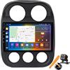 YDLX Android 11.0 Autoradio 2 Din Stereo per Jeep Compass 2009-2015 GPS 9 pollici Touchscreen Tablet Schermo MP5 Lettore Multimediale FM BT Ricevitore con 4G 5G WiFi DSP Carplay,M100s