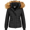 Elara Giacca Trapuntata da Donna Parka Corto Cappotto Chunkyrayan Nero MP19903 Black/Natur-40 (L)