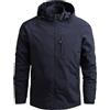 OlyljpinZ Giacca Softshell da Uomo Giacca da Esterno Antivento Casual Sportivo Leggero Giacca a Vento Giubbotto da Trekking Montagna sci impermeabile con cappuccio staccabile