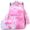 Amythe Zaino Scuola Elementare e Media per Ragazze 8 10-14 anni, 3 Pezzi con Borsa per il Pranzo e Astuccio portapenne, Resistente all'acqua e Durevole, 32 litri, Zainetto Bambina-Rosa