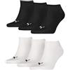Puma - Fantasmini unisex, 12 pz., calzini sportivi, colore nero Mix di colori - 200 nero - 300 bianco. 39-42
