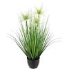 Flair Flower Protea artificiale nel cespuglio di erba in vaso, cuscino per aghi Busch erba di riva, erba artificiale, pianta verde, pianta decorativa, 52 cm