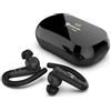 Meliconi MYSOUND TRUE FIT PLUS - Auricolari True Wireless Bluetooth 5.3 Nero, Ideale Per Lo Sport, Touch Control, Case Di Ricarica Con Led, Batteria 32 Ore