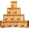 StorePAK Scatole di cartone resistenti e medie, con maniglie, 64 litri, 40,5 x 40,5 x 40,5 x 40,5 cm, confezione da 10 pezzi, colore: Marrone