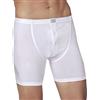 IGAM (3pz) Boxer Lungo con Bottoni in Cotone Aderente Nottingham (L, Bianco)