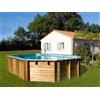 Piscina GRE VERMELA in legno 6,72 x 4,72 m - h 1,46 m