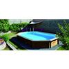 Piscina GRE SAFRAN 2 in legno 6,20 x 3,95 m - h 1,36 m