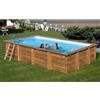 Piscina GRE EVORA in legno 6,20 x 4,20 m - h 1,33 m