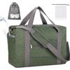 lifwimner Borsone da Viaggio Pieghevole 45x32x18 con Tasca per l'umido, Bagaglio a Mano con 2 Tasche per Scarpe, Borsa Sportiva Borsa Palestra, Borsa da cabina(Verde Militare, 25L)