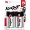 Energizer Blister 2 pile torcia D - Energizer Max E301533400