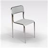 Italchair Srl - sedia ascona bianca metallo e plastica bianca