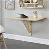 [EN.CASA] Tavolino da muro pieghevole salvaspazio 100 x 60 x 58 cm Effetto legno di faggio