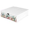 Lupia Contenitore Porta Capsule e Cialde caff蠃assetto ORGANIZER White BANANA LEAVES GREY 33x33 cm in legno per casa, cucina, angolo bar ufficio