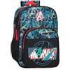 Marvel Disney Shield, zaino per bambini, zaino per la scuola, realizzato in poliestere, spalline larghe e regolabili, varie tasche, di Joumma Bags., Nero, Zaino doppio