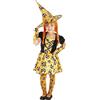 Rubie's Rubies Costume Bruja Mini Arancione per bambina, vestito da stregetta colore arancione con stampa di gattini e cappello abbinato, originale, halloween, carnevale e compleanno