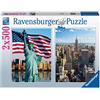 Ravensburger - Puzzle New York, 2x500 Pezzi, Idea regalo, per Lei o Lui, Puzzle Adulti