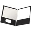 Oxford laminato, capacità: 100 fogli two-pocket Portfolios 25 count (51704) Black