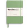 LEUCHTTURM1917 Taccuino Composition B5 Copertina rigida, Sage, Puntinato | 219 pagine numerate, cucito a filo, puntinato, 2 segnapagina, tasca a soffietto