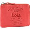 Lois - Portachiavi Uomo. Borsa portachiavi in vera pelle. Portachiavi Auto. Portamonete Uomo con protezione RFID - Porta Monete con Chiusura a Cerniera 11002, Rosso