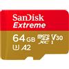 Sandisk Scheda di Memoria Micro SD A2 64 Gb Classe 3 + Adattatore SD - 3100747 SDSQXA2-064G-GN6AA