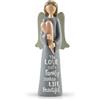 Blossom Bucket Feather & Grace Love Holding Heart,statuetta da donna, statua per la casa o la stanza, angelo custode, ornamento regalo per lei, resina, multicolore, taglia unica