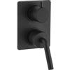 Jacuzzi Miscelatore doccia incasso con deviatore nero opaco serie Lumos di Jacuzzi Rubinetteria